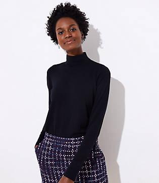 Loft Cutout Back Turtleneck Sweater