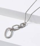 Loft Pave Chain Link Pendant Necklace