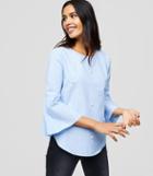 Loft Pearlized Bell Sleeve Shirt