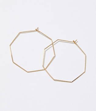Loft Octagon Hoop Earrings