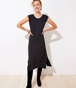 Loft Cap Sleeve Midi Dress
