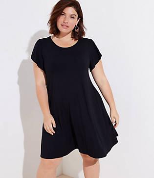 Loft Plus Tulip Sleeve Swing Dress