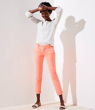 Loft Cuffed Girlfriend Chinos