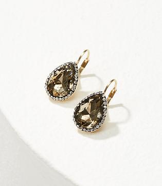 Loft Crystal Stone Teardrop Earrings