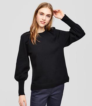 Loft Cuffed Puff Sleeve Sweater