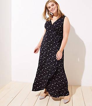 Loft Plus Fern Wrap Maxi Dress