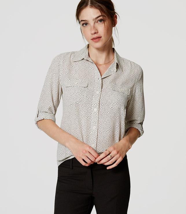 Loft Crackle Utility Blouse