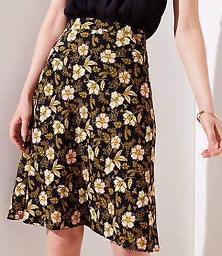 Loft Daisy Fluid A-line Skirt