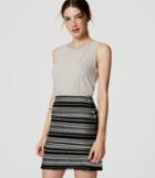 Loft Striped Fringe Skirt