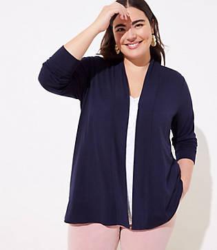Loft Plus Open Swing Cardigan