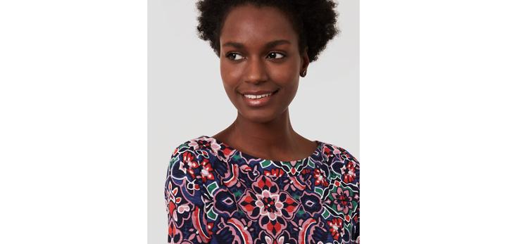 Loft Stained Glass Cotton Boatneck Tee