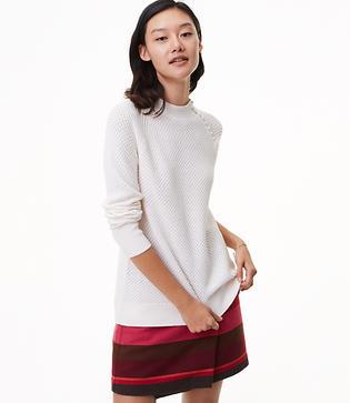 Loft Textured Shoulder Button Sweater