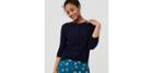 Loft Textured 3/4 Sleeve Cotton Cardigan