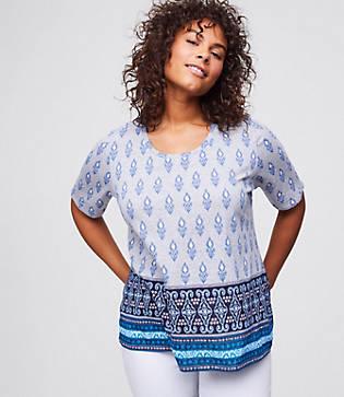 Loft Plus Border Paisley Vintage Soft Tee