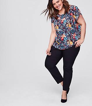 Loft Plus Flowerbed Flared Sleeve Top