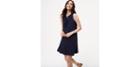 Loft Ruffled Lace Up Swing Dress