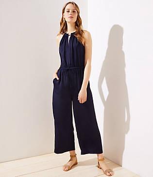 Loft Keyhole Halter Jumpsuit