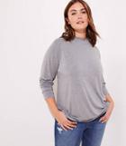 Loft Plus Ruffled Mock Neck Tee