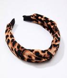 Loft Leopard Print Top Knot Headband