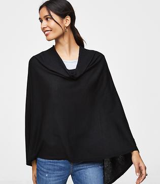 Loft Draped Poncho