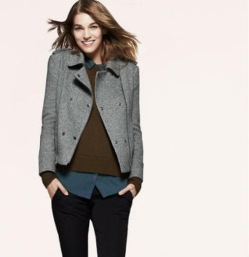 LOFT Moto Flight Jacket, Fuzzy Grey