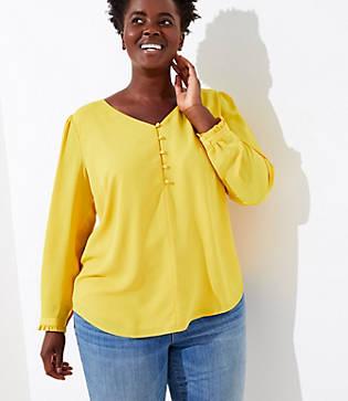 Loft Plus V-neck Blouse