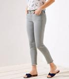 Loft Curvy Frayed Skinny Crop Jeans