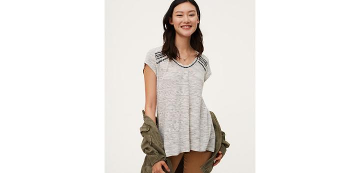 Loft Striped Vintage Soft Swing Tee
