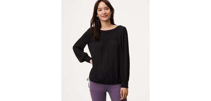Loft Tie Hem Blouse