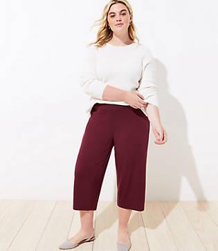 Loft Plus Wide Leg Pants In Ponte