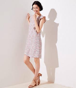 Loft Knit Boucl &copy; Flutter Shift Dress