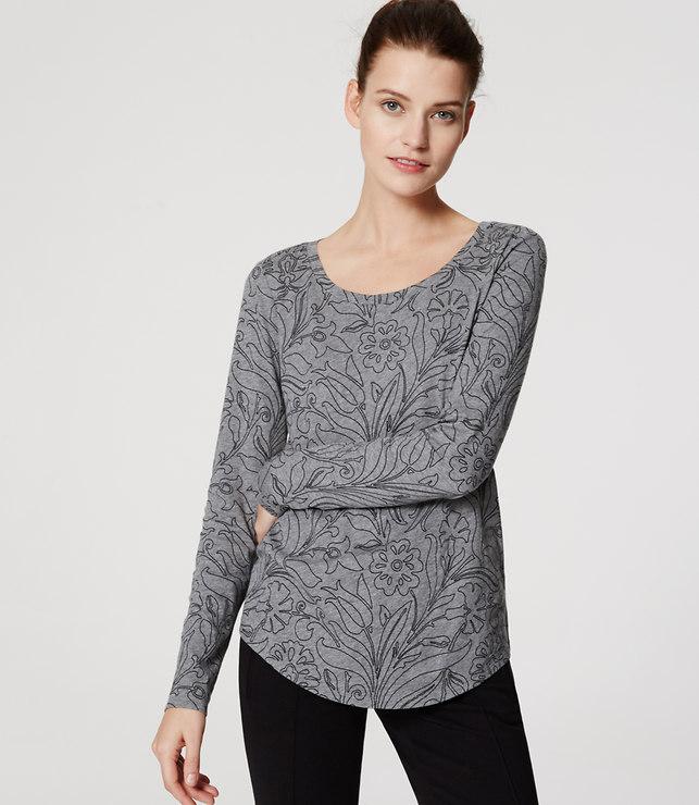 Loft Floral Shirttail Tee