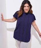 Loft Plus Floral Dot Peplum Blouse