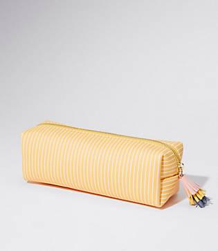 Loft Striped Makeup Bag
