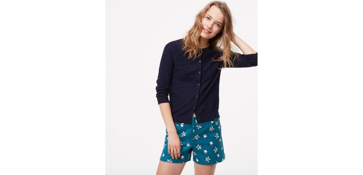 Loft Petaled Riviera Shorts With 4 Inseam