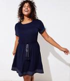 Loft Plus Rope Tie Flare Dress