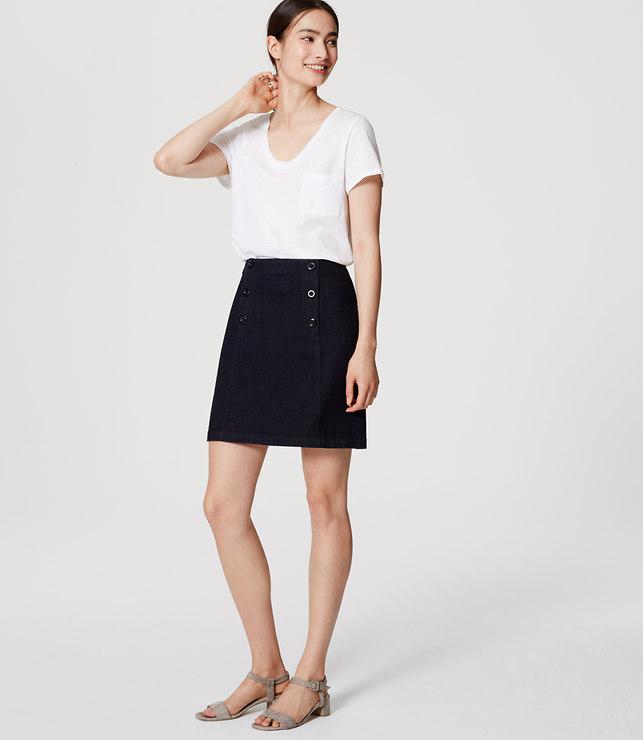 Loft Denim Sailor Skirt