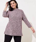 Loft Plus Textured Mock Neck Top