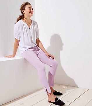 Loft Modern Slit Skinny Jeans In Lush Lilac