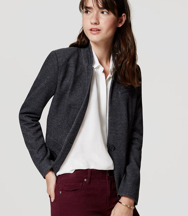 Loft Knit Notched Blazer