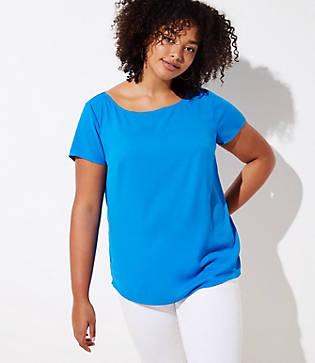 Loft Plus Pleat Back Clean Tee
