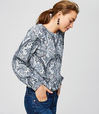 Loft Paisley Blouson Sweatshirt