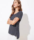Loft Striped Soft Hi-lo Tee
