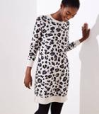 Loft Leopard Sweater Dress