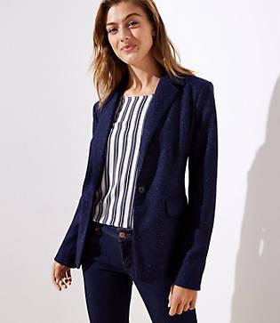 Loft Speckled Modern Knit Blazer