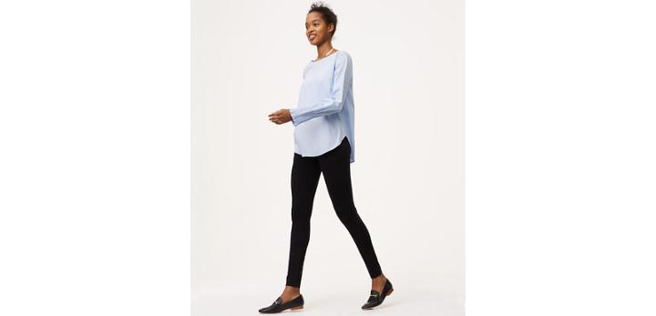 Loft Leggings In Zip Pocket Pintucked Ponte