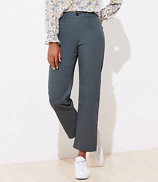 Loft Slim Wide Leg Ankle Pants