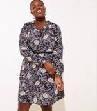 Loft Plus Vine Smocked Trim Dress