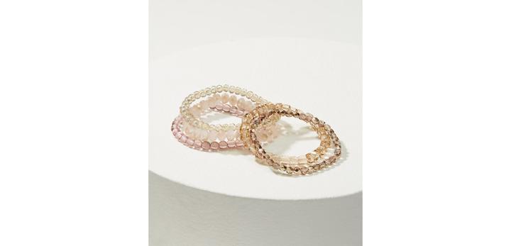 Loft Iridescent Beaded Stretch Bracelet Set