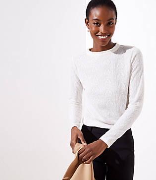 Loft Lace Textured Top